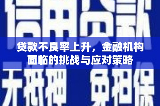 西吉贷款不良率上升，金融机构面临的挑战与应对策略
