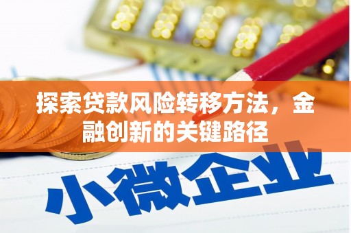 龙口探索贷款风险转移方法，金融创新的关键路径