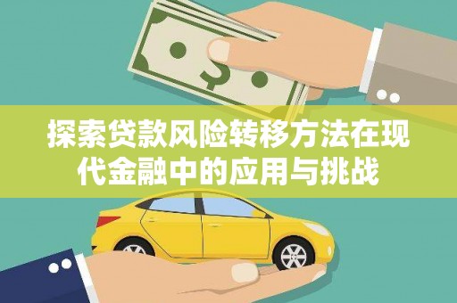 南涧探索贷款风险转移方法在现代金融中的应用与挑战