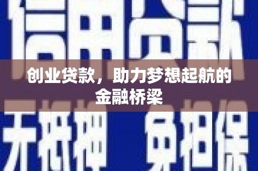 新界创业贷款，助力梦想起航的金融桥梁