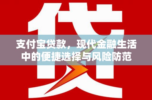富县支付宝贷款，现代金融生活中的便捷选择与风险防范
