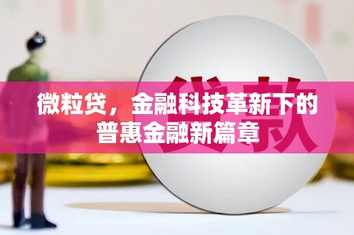 太仆寺旗微粒贷，金融科技革新下的普惠金融新篇章