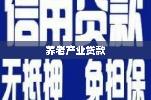 苍溪养老产业贷款