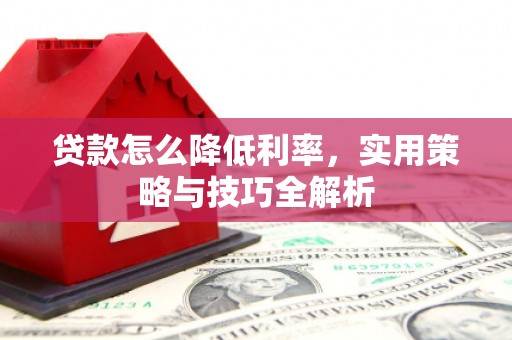 合作贷款怎么降低利率，实用策略与技巧全解析